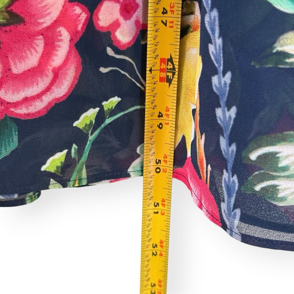 NWT Soft Surroundings Samantha Maxi Dress PM Navy Colorful Floral Faux Wrap $180 - Picture 14 of 14
